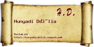 Hunyadi Dália névjegykártya
